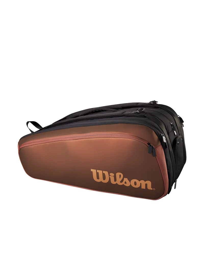 Wilson Super Tour Red Tennis Racket Bag, Adults, Holds up to 15 rackets