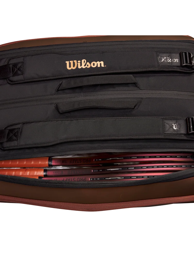 Wilson Super Tour Red Tennis Racket Bag, Adults, Holds up to 15 rackets