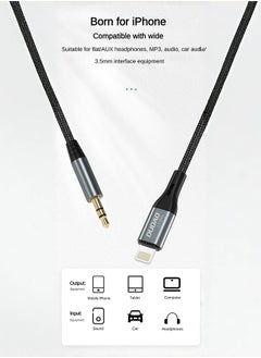 DUDAO Lightning to 3.5mm Audio Adapter, A Must for Live streaming, Excellent Sound Quality Restoration, Super Compatible And Durable Design, 1 Meter  - Image 5
