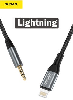 DUDAO Lightning to 3.5mm Audio Adapter, A Must for Live streaming, Excellent Sound Quality Restoration, Super Compatible And Durable Design, 1 Meter  - Image 1