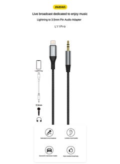 DUDAO Lightning to 3.5mm Audio Adapter, A Must for Live streaming, Excellent Sound Quality Restoration, Super Compatible And Durable Design, 1 Meter  - Image 3