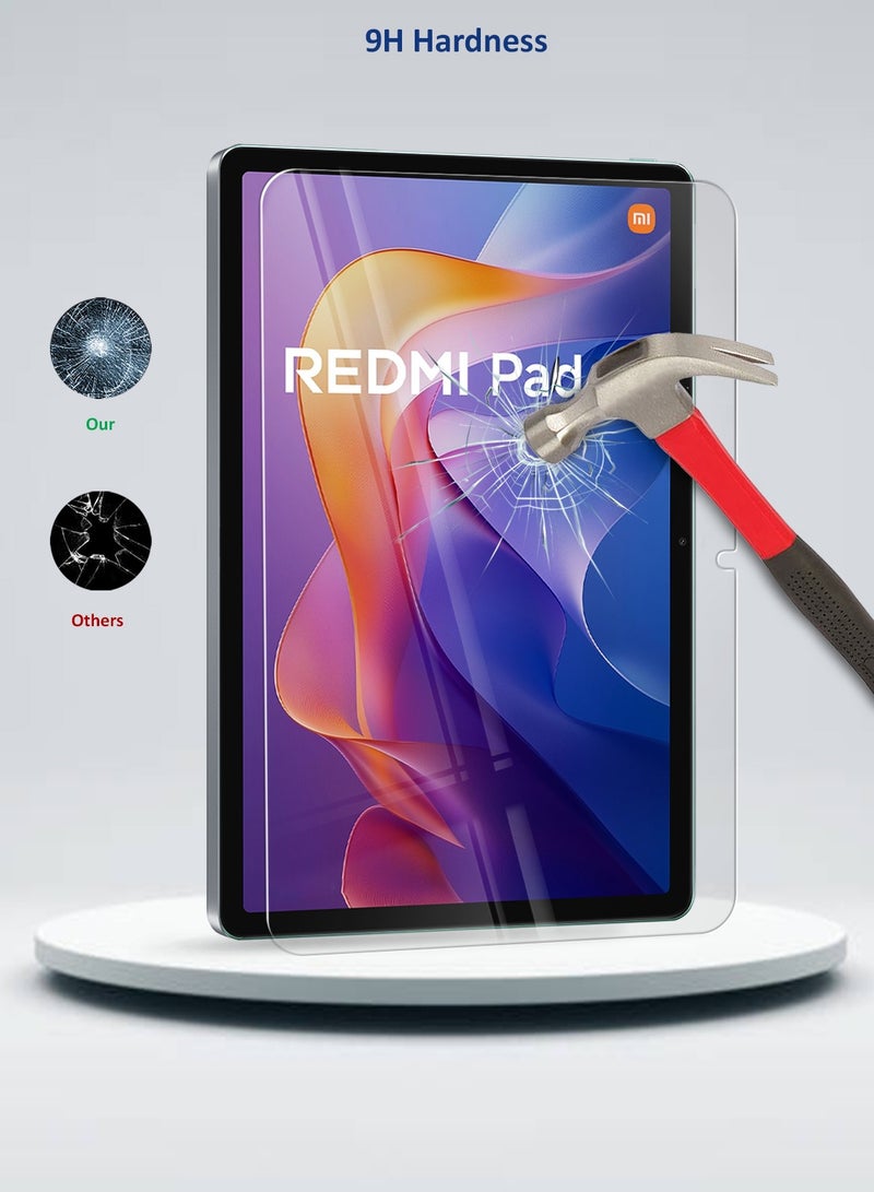 دبليو تيك شاشة حماية زجاجية بحماية مثالية 9H Ultra HD لجهاز Xiaomi Redmi Pad 2 2025 (11.0 بوصة) - شفافة - Image 3