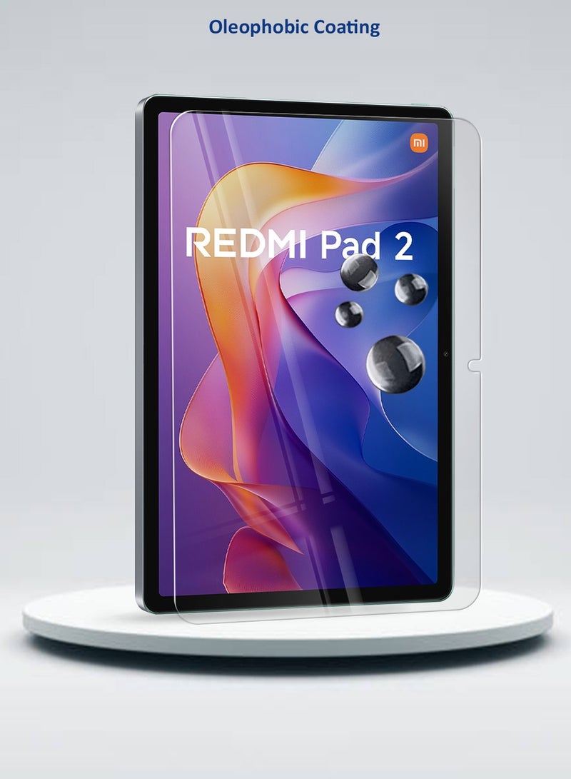 دبليو تيك شاشة حماية زجاجية بحماية مثالية 9H Ultra HD لجهاز Xiaomi Redmi Pad 2 2025 (11.0 بوصة) - شفافة - Image 5