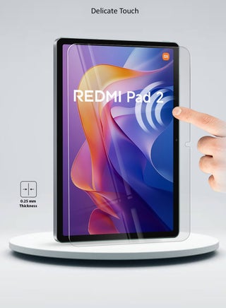 شاشة حماية زجاجية بحماية مثالية 9H Ultra HD لجهاز Xiaomi Redmi Pad 2 2025 (11.0 بوصة) - شفافة - view 5