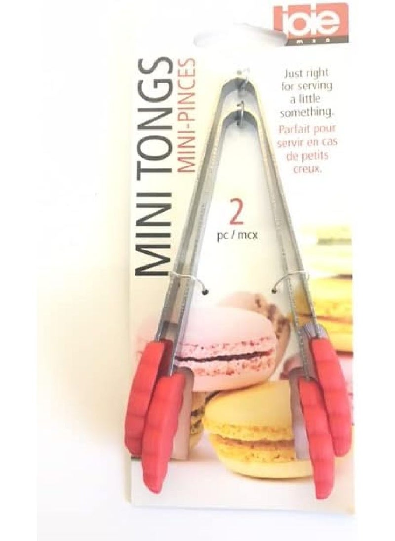 Joie Mini Tongs – Small Silicone Grip Tongs for Serving, Cooking & Grilling, Heat-Resistant & Easy to Use - Image 1