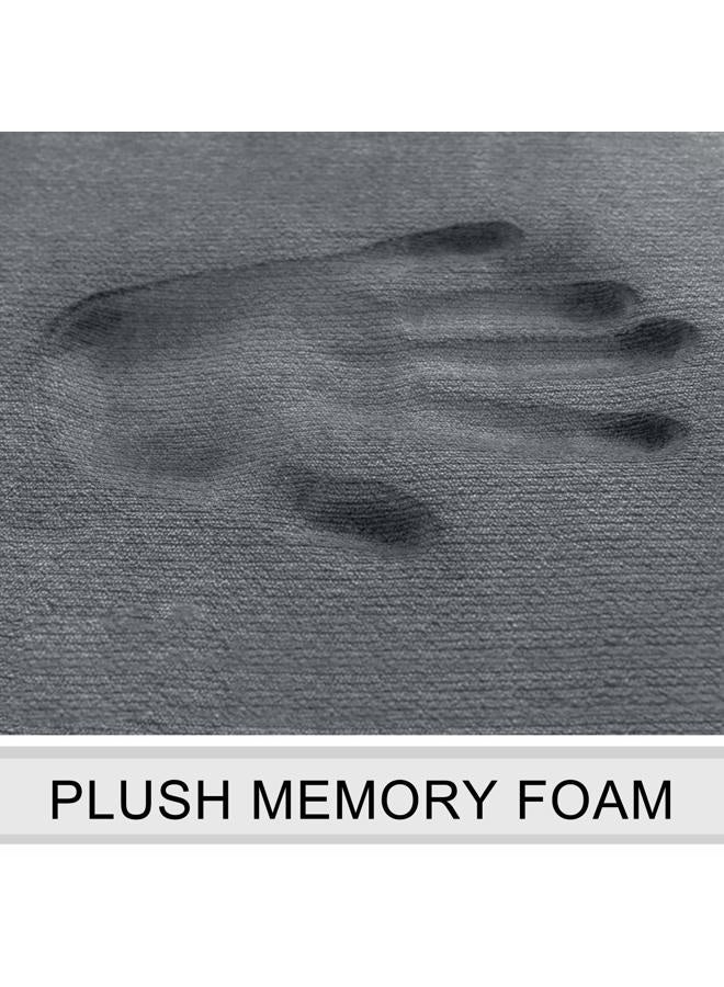 FEELSO Memory Foam Bath Mat Set, Extra Soft 2 Piece Bathroom Rugs Non Slip and Absorbent Mats, 20x31 Inches Floor Mat, 20x20 Inches U-Shaped Contour Rug for Tub Shower & Bath Room,Gray - Image 4