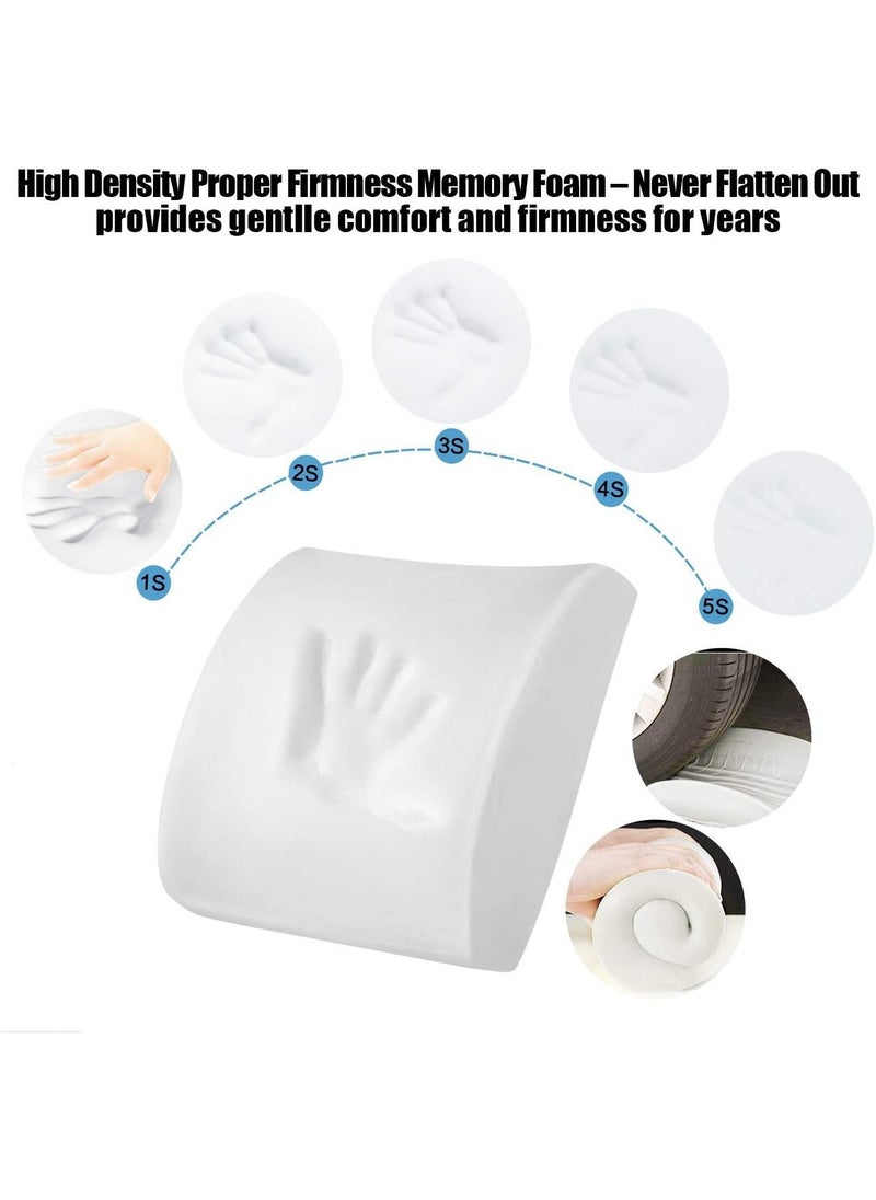 Eworld - Non Slip Orthopedic Memory Foam Coccyx Cushion and Back Seat for Tailbone and Lumber Pain - Image 1