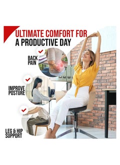 Eworld Non Slip Orthopedic Memory Foam Coccyx Cushion and Back Seat for Tailbone and Lumber Pain  - Image 4