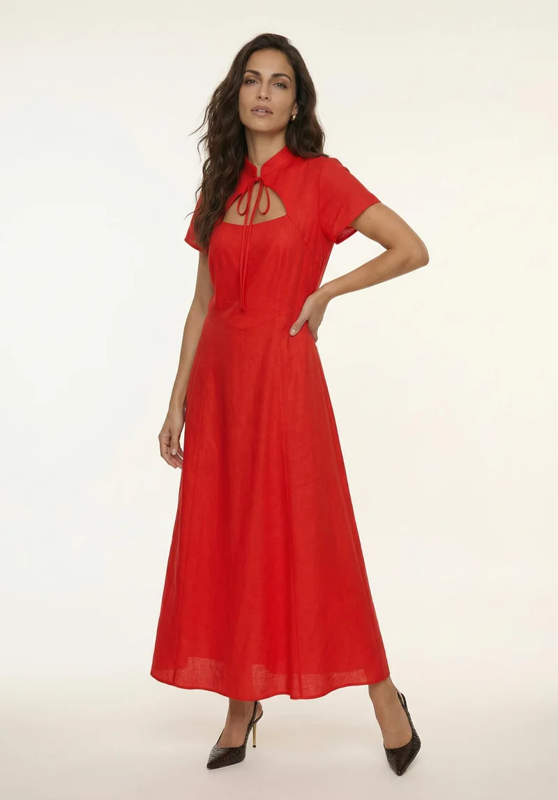 ليلي وليونيل Primrose Midi Dress In Red