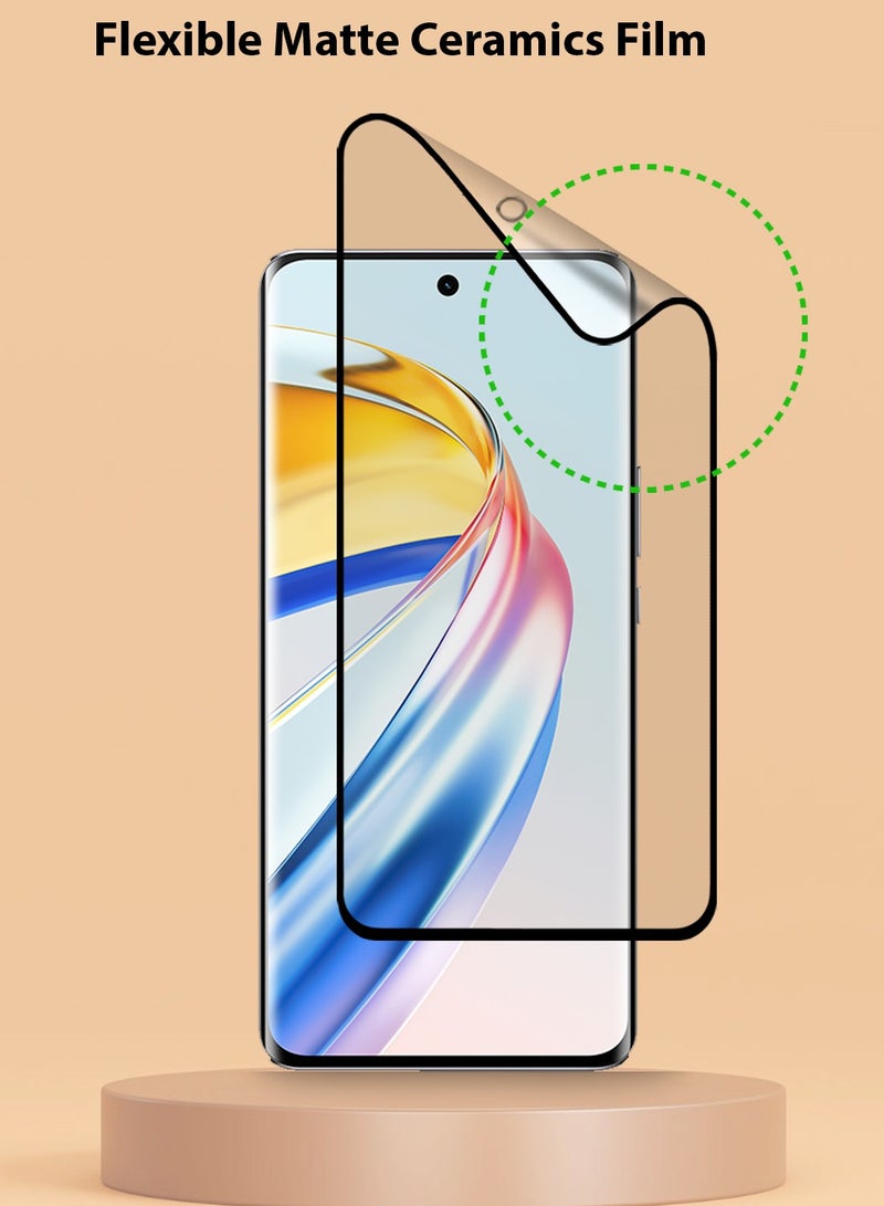 Techie عبوتان من واقي الشاشة الخزفي غير اللامع 9D لهاتف Honor X9b - ملمس ناعم ومضاد لبصمات الأصابع وخالي من الفقاعات - Image 4