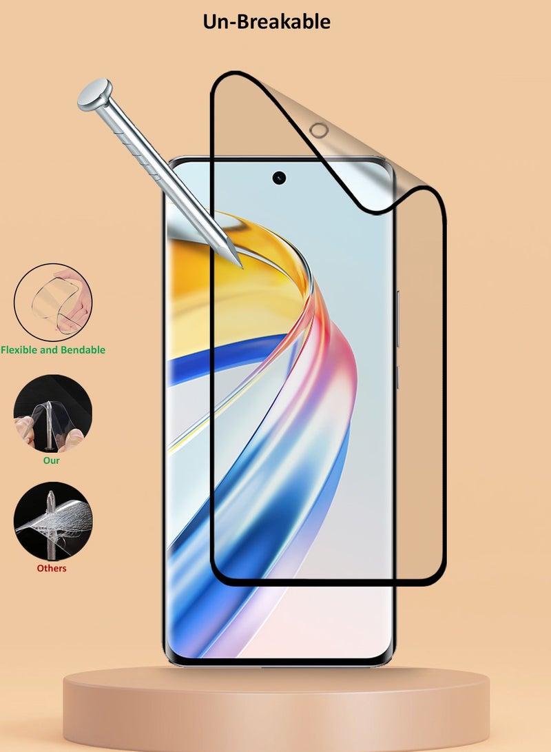 Techie عبوتان من واقي الشاشة الخزفي غير اللامع 9D لهاتف Honor X9b - ملمس ناعم ومضاد لبصمات الأصابع وخالي من الفقاعات - Image 5