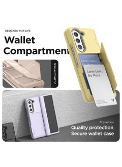 VRS Design Terra Guard Modern GO Samsung Galaxy Z Fold 5 Case Cover with [Hinge Protection] & [2 Card Holder Compartment] & Front Screen Protector - Clear  - Image 2