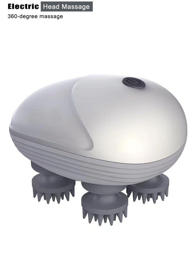 Super ZYouth Electric Scalp Massager Rechargeable Portable Head Massager With 96 Kneading Nodes Multifunctional Head Scratcher for Deep Cleansing Relief Hair Growth Stress Relax - Image 1