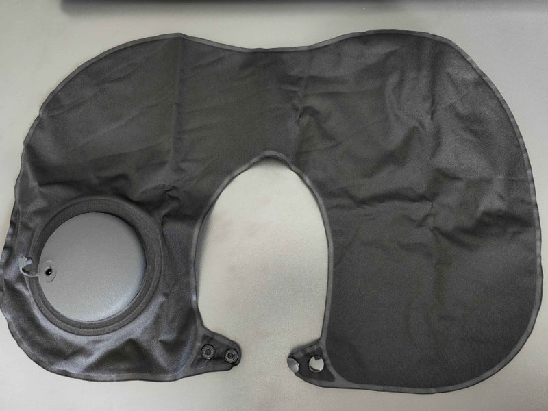 Generic Press inflatable U-shaped pillow neck pillow travel artifact neck folding portable flocking blowing travel pillow U-shaped pillow  - Image 1