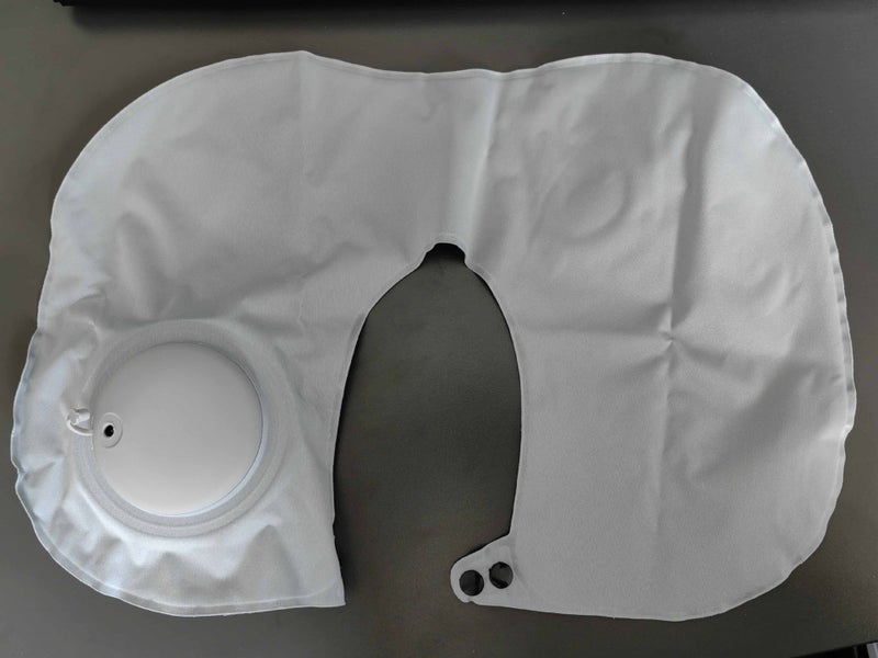 Generic Press inflatable U-shaped pillow neck pillow travel artifact neck folding portable flocking blowing travel pillow U-shaped pillow  - Image 3