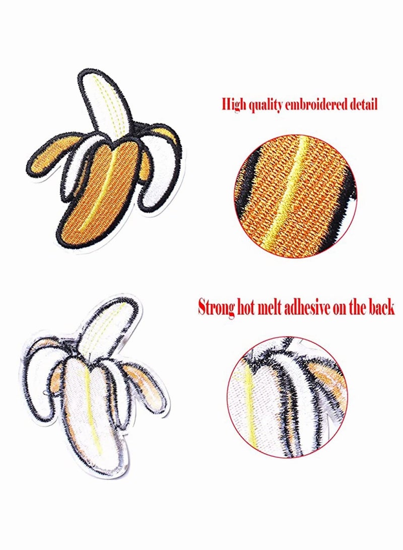 SYOSI KASTWAVE 5 Pack Banana Patches Embroidered Iron On/Sew On Patches Cute Applique Patches for Clothing Jackets Hats  Backpacks Jeans - Image 2