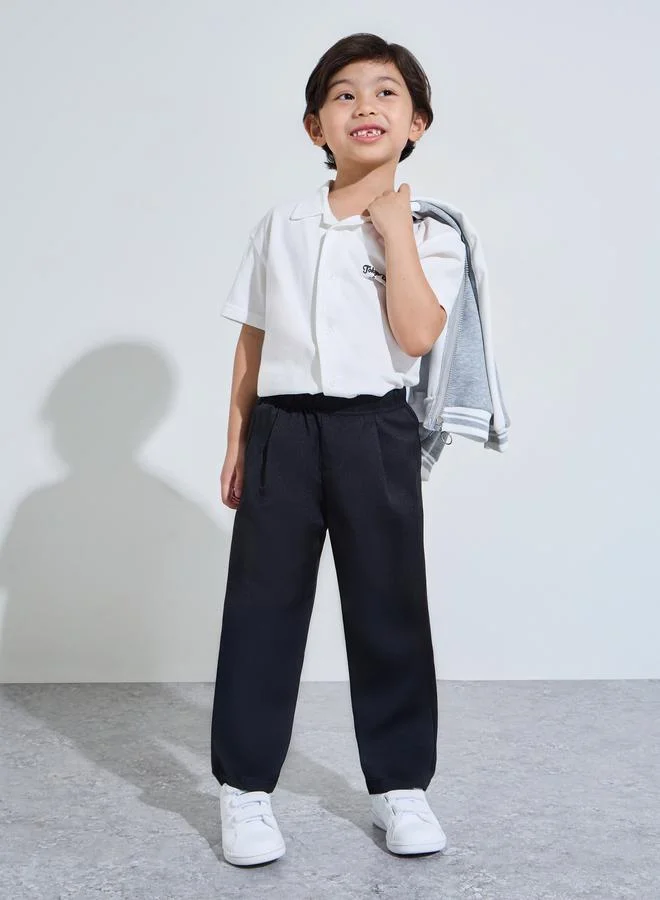 ستايلي Boys Linen Blend Solid Pants