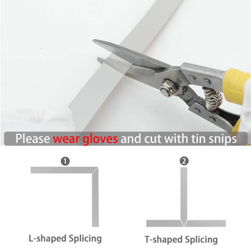 Coengwui Peel and Stick Metal Molding Trim, Self-Adhesive Stainless Steel for Wall, Fireplace, Mirror Edging and Craft Decoration (Glossy Silver, 20ft x 0.6in) - Image 3