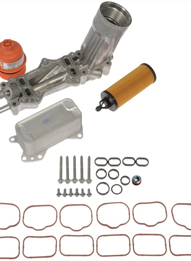 Dorman 926-959 حاوية فلتر زيت المحرك المصنوعة من الألمنيوم المحسّنة والمحمية ببراءة اختراع مع مبرد زيت وفلتر متوافقة مع نماذج مختارة (OE FIX) - Image 1