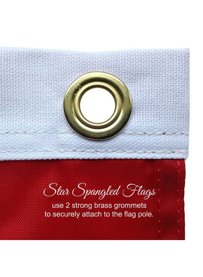 Star Spangled Flags American Flag 4x6-100% Made In USA using Tough, Long Lasting Nylon Built for Outdoor Use, Sun Protected and Featuring Embroidered Stars and Sewn Stripes plus Superior Quadruple Stitching on Fly End - Image 4