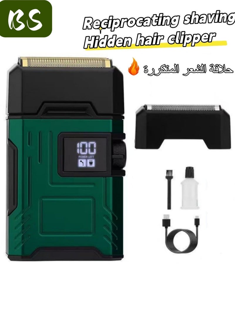 بي إس ماكينة الحلاقة الكهربائية للرجال | أدوات العناية بالوجه | تسريحة الشعر الخفية على الظهر | ماكينة الحلاقة الكهربائية المحمولة | مناسبة للخارج والسفر والاستخدام المنزلي ، كما يمكن تقديمها كهدية للأزواج والأب. - Image 1