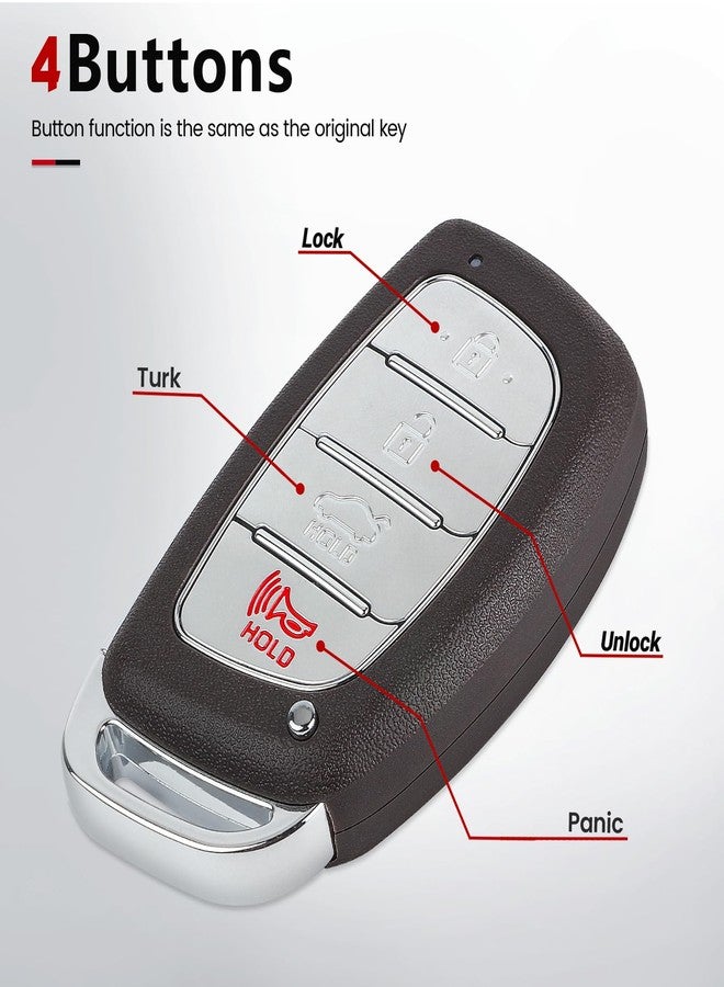 Beefunny Keyless Entry Key Fob Replacement for Hyundai Sonata 2015 2015 2016 2017 FCC ID: CQOFD00120 P/N: 95440-C1000N 95440-C1001 95440-C1000 Smart Remote Car Keyfob - Image 5