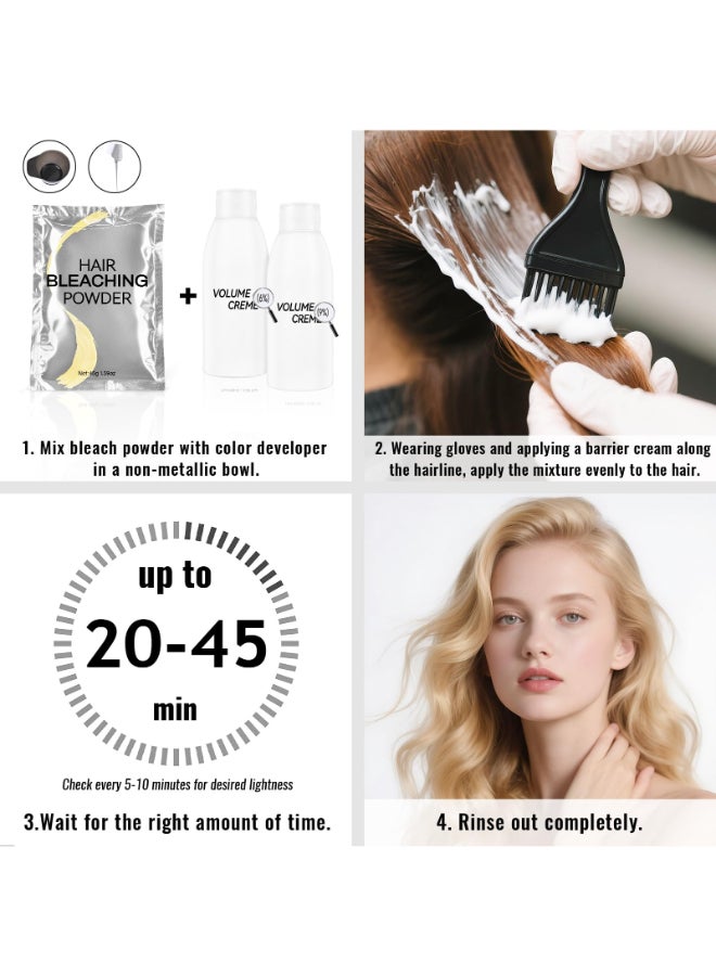 COSMTEK Hair Bleach PowderHigh Performance Up to 8 Levels of Lift for Hair Highlights Lightening45g159oz - Image 4