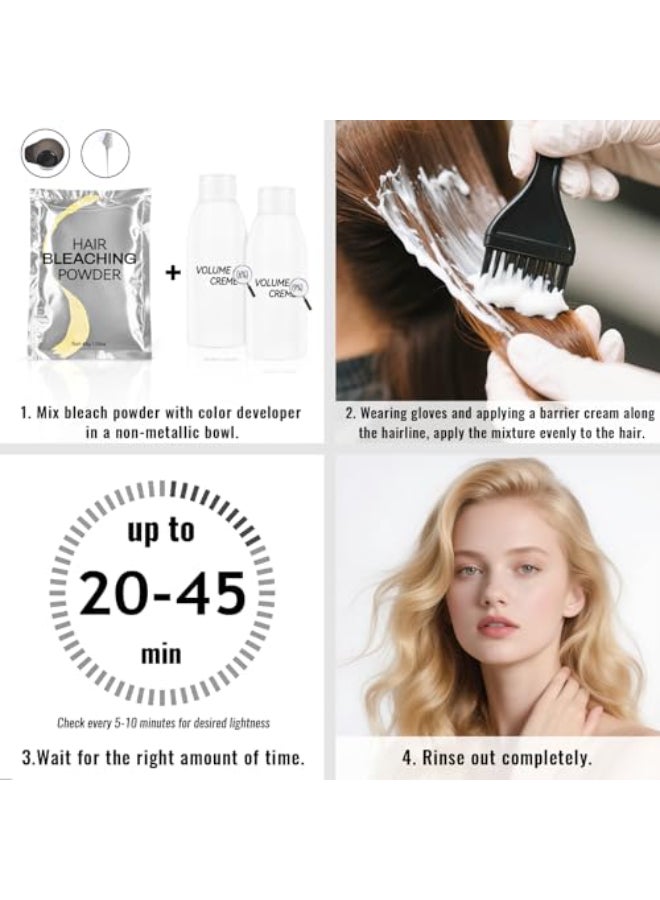 COSMTEK Hair Bleach PowderHigh Performance Up to 8 Levels of Lift for Hair Highlights Lightening45g159oz - Image 3