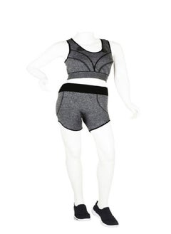 NIBEMINENT Sports Elastic Hollow Yoga Set Gray  - Image 1