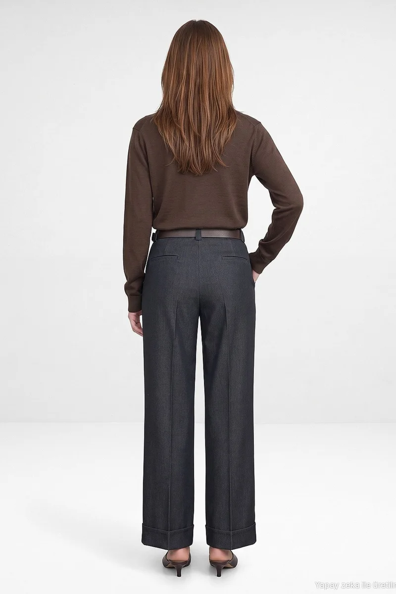 Dilvin Charcoal Grey DILVIN Women's Straight-Leg Pants for Women | Best Price UAE
