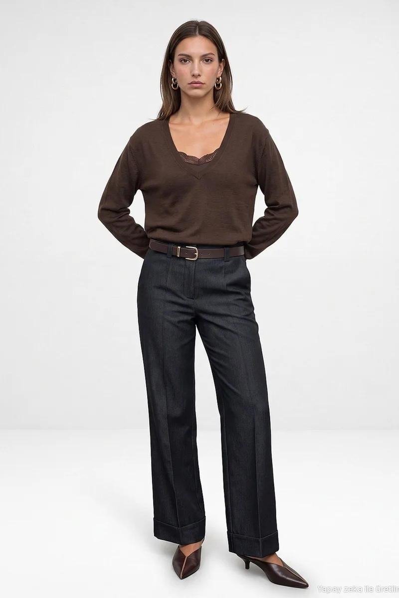 Dilvin Charcoal Grey DILVIN Women's Straight-Leg Pants for Women | Best Price UAE
