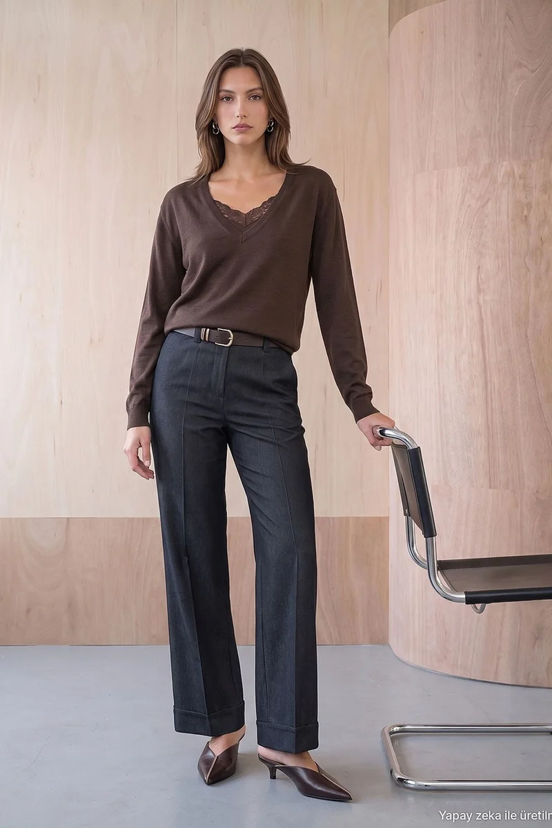 DILVIN Women's Straight-Leg Pants