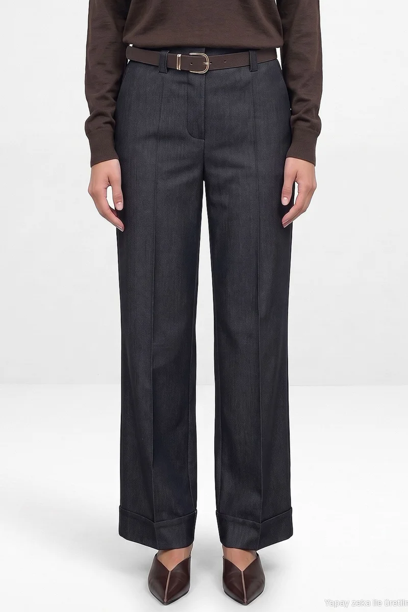 Dilvin Charcoal Grey DILVIN Women's Straight-Leg Pants for Women | Best Price UAE