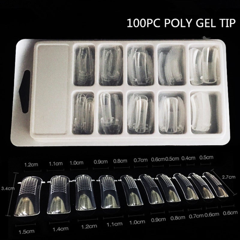 Manicure Set: 1 Set Transparent Nail Molds - Quick-dry Glue Crystal Colors UV Nail Lamp for Professional And Home Manicure - Image 2
