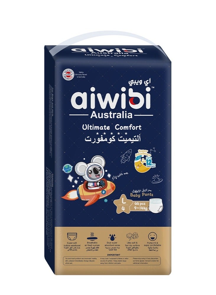 Aiwibi Night Plus Baby Pants Size 4-L (9-14kg) 44's - Pack Of 4 - Image 2