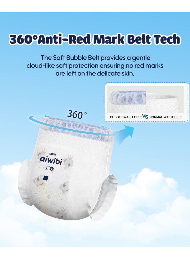 Aiwibi Night Plus Baby Pants Size 4-L (9-14kg) 44's - Pack Of 4 - Image 5