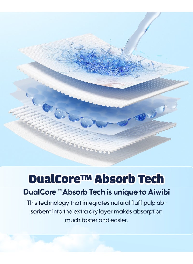 Aiwibi Night Plus Baby Pants Size 4-L (9-14kg) 44's - Pack Of 4 - Image 3