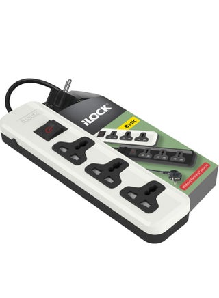 iLOCK Power Strip 3 Universal Outlets without earthing  2m Cable 2860 watt without Earthing  Contacts - pzsku/Z69D92D69AFCCB62F16DFZ/45/_/1722858049/5ebd759c-1ac0-44de-934f-3d5234e3b83e