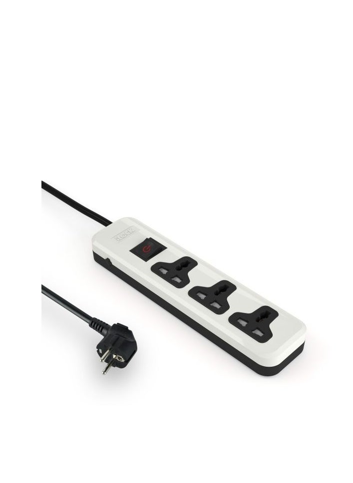 iLOCK - iLOCK Power Strip 3 Universal Outlets without earthing  2m Cable 2860 watt without Earthing  Contacts - Image 1