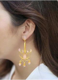 DORI Lotus Dangling Drop Earrings  - Image 3