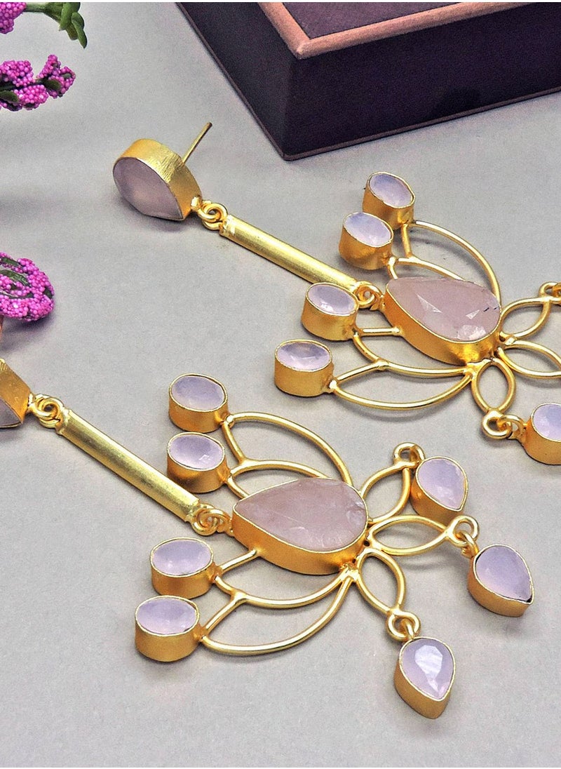 DORI Lotus Dangling Drop Earrings  - Image 4