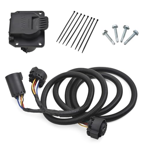 MITZONE 7-Foot 7-Pin Vehicle-Trailer Wiring Plug Harness Extension Compatible with Chevy/Dodge/Ford/GMC/Nissan/Toyota/Ram for Fifth-Wheel and gooseneck Trailers [Truck Bed Extension] 56070 - Image 2