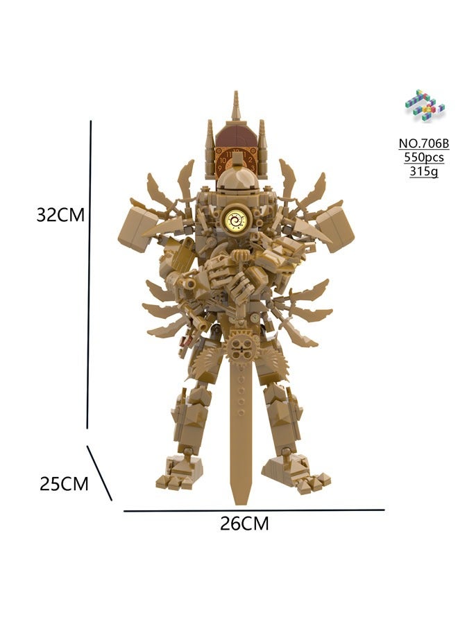 عام ألعاب بناء للأطفال، ألعاب بناء سكيبيدي، سلسلة رجل التواليت ورجال التلفاز تيتان، ملك ساعة التيتان بقطع البناء، هدايا تزيين المنزل للعائلة والأصدقاء - Image 2