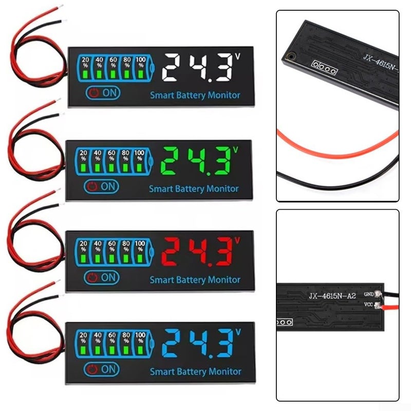 اختبار جهد بطارية LED الأزرق لبطاريات الليثيوم والرصاص الحمضية من 3S إلى 14S مع إنذار منخفض الجهد - Image 3