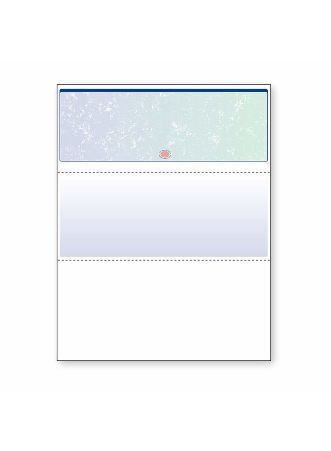 DocuGard Blue/Green Prismatic Top Check, 8.5 x 11 Inches, 24 lb, 500 Sheets, 1 Check Per Sheet (04533) - Image 1