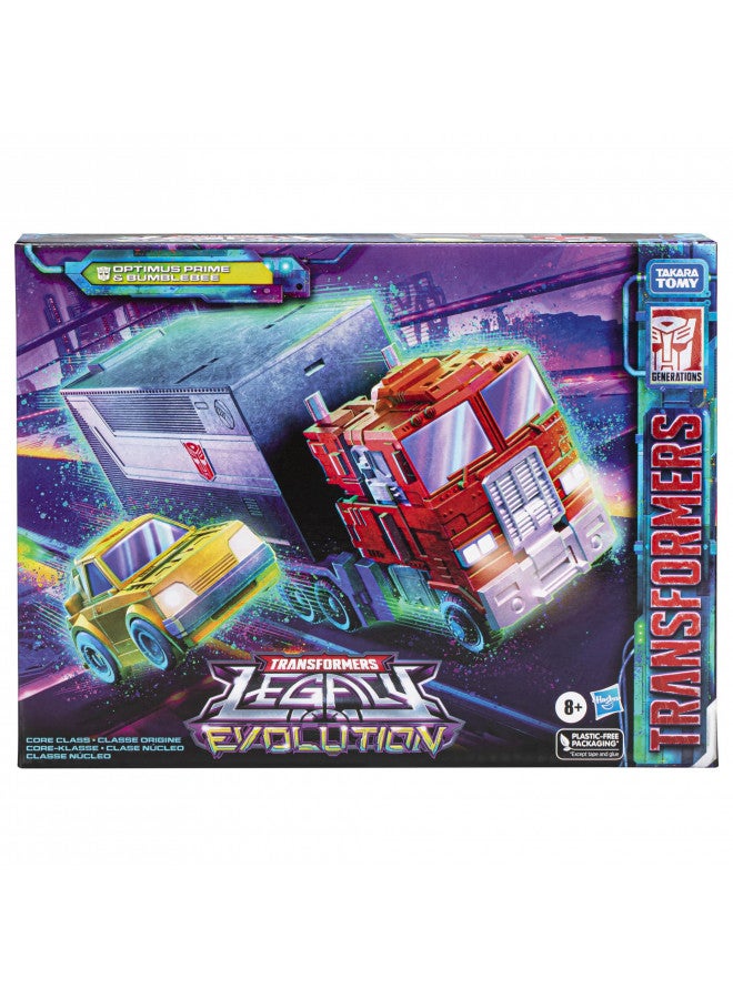 Transformers Toys Legacy Evolution Core Class Optimus Prime & Bumblebee Toy, 3.5-inch, Action Figure for Boys and Girls Ages 8 and Up - Image 2