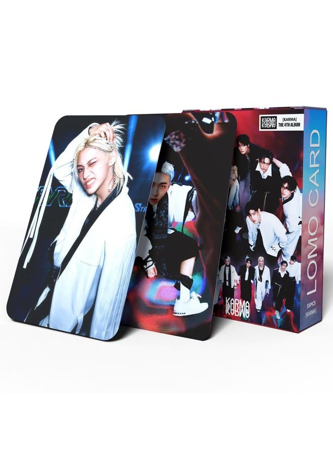 KPOPBP Karma Photocards 4th Album Cards 55 PCS SKZ Gift Merch Lomo Card Set Gift for Boys and Girls - Image 1