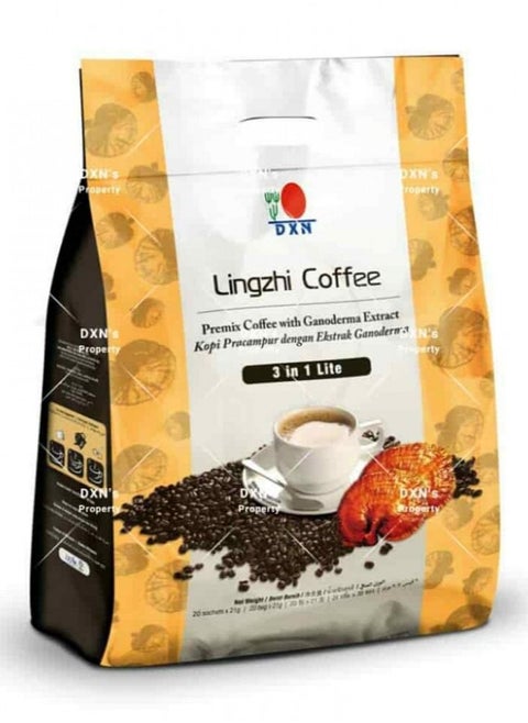 Lingzhi coffee 3 in 1 light with sugar