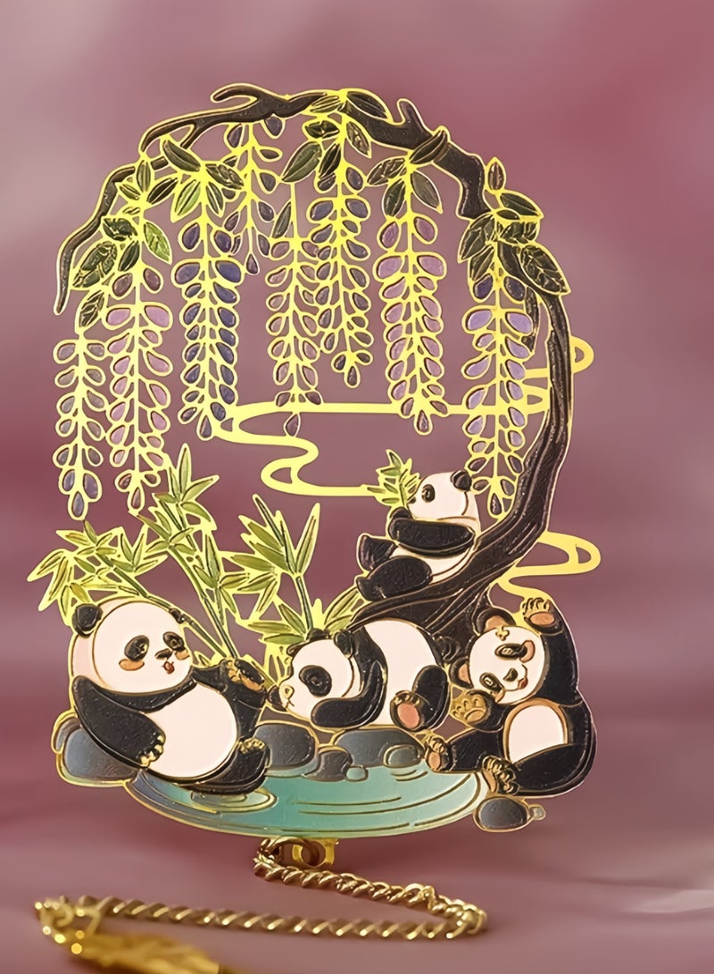 Bamboo Grove Panda Bookmark Chinese Gift Friend