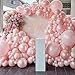 Isndare Pearl Pink Balloons Arch DoubleStuffed Baby Light Pink Balloons Garland Thick Balloons Different Sizes 1812105inch 61pcs Balloon for Wedding Valentines Day Birthday Decor - Image 4